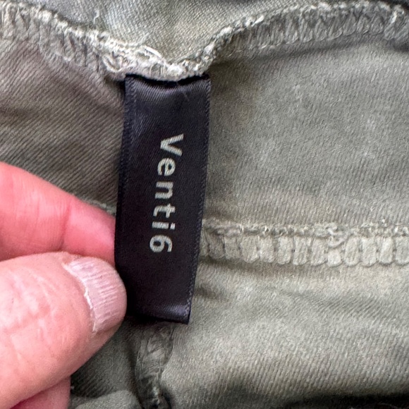 Venti6 Distressed Khaki Drawstring Waist Jogger Sequin Stars Pants Sz S - Picture 10 of 12